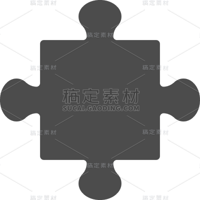 通用-可爱卡通简笔画拼图素材几何系列