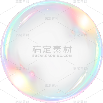 通用简约风彩色透明气泡元素素材