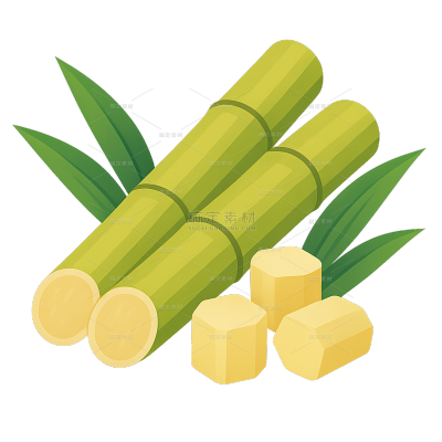 果蔬系列卡通甘蔗水果贴纸（td）