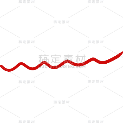小红书教育培训批改作业模拟手写波浪线高亮圈点元素贴纸