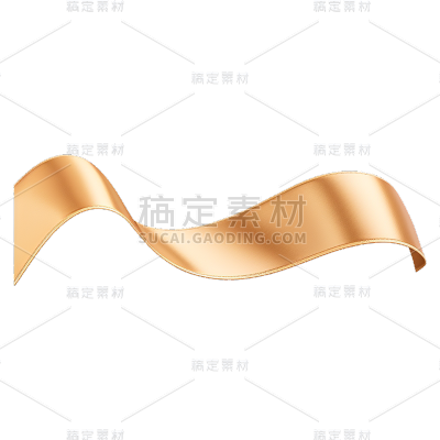 通用金色丝带彩带蝴蝶结装饰元素