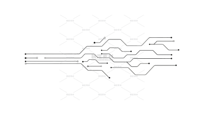 装饰系列插画风黑色简约电路（td）