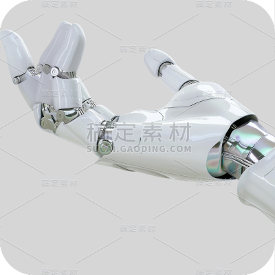 科技风通用3D智能机器人手部元素素材