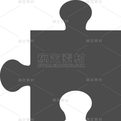 通用-可爱卡通简笔画拼图素材几何系列