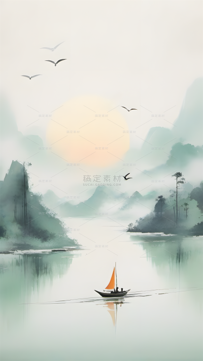背景系列中国风山水背景