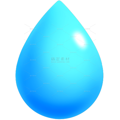 特效系列插画风蓝色水滴元素