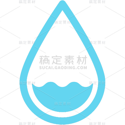 矢量扁平水滴图标
