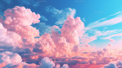 天空白云云彩夕阳云朵风景