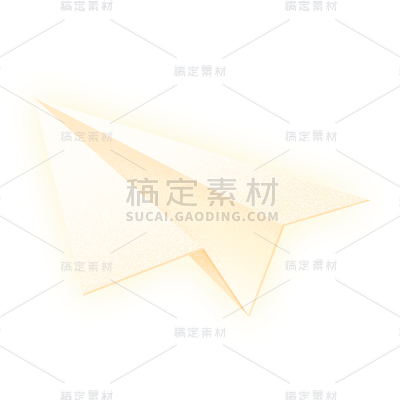 交通系列手绘插画发光噪点纸飞机