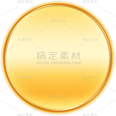 纹理通用金色金属实心边框元素素材