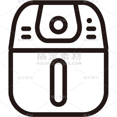 常规通用空气炸锅图标元素贴纸