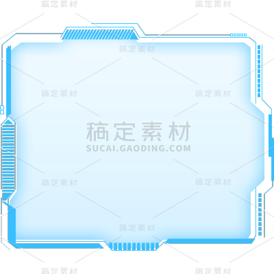 通用元素蓝色科技风边框元素