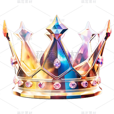 3D立体华丽皇冠免抠元素