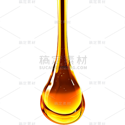 特效通用金色精华水滴元素素材