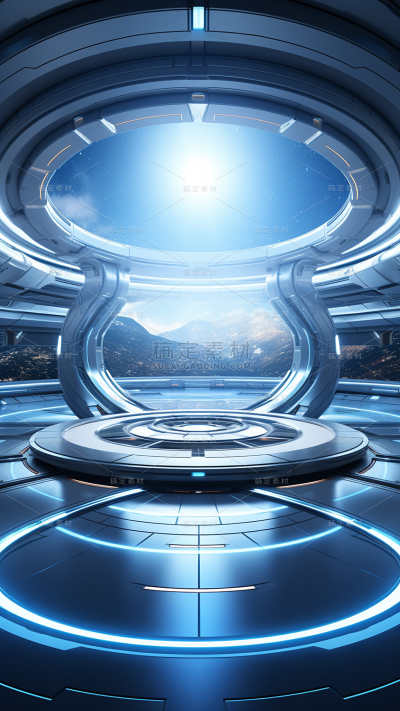 3D立体三维空间科技背景