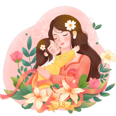 三八妇女节女王节女神节唯美励志女性人物妈妈母亲元素素材
