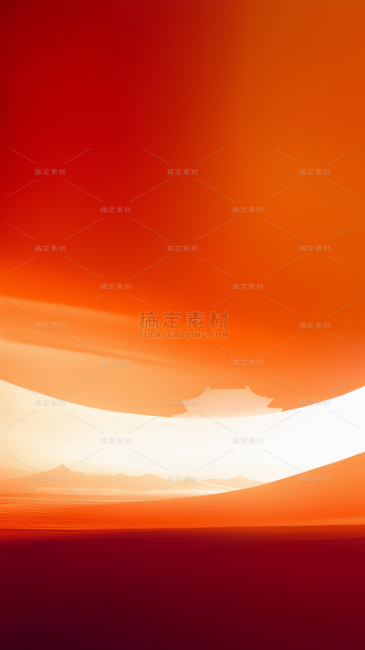 国庆通用党政红金建筑背景图片