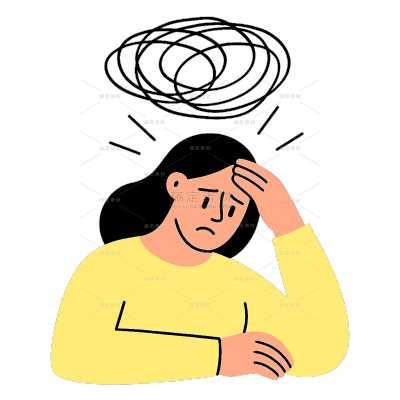 常规内容-人物系列插画风纠结扶额女性