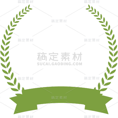 植物通用绿色麦穗边框元素素材