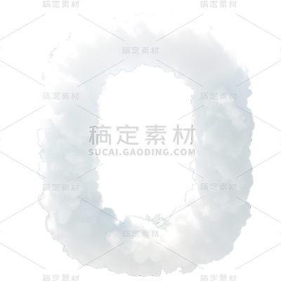 气象系列写实“0”样式云朵