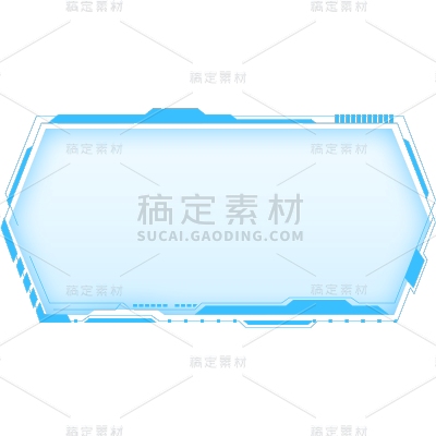 通用元素蓝色科技风边框元素