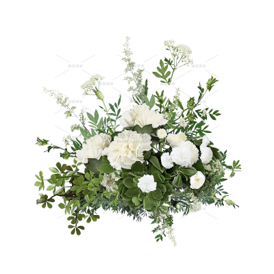植物系列写实风成堆鲜花+草丛