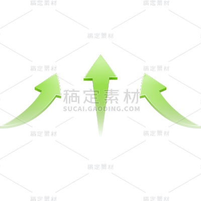 通用插画渐变透气箭头组合元素