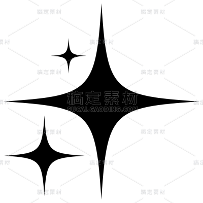 图标系列黑色简约风星星装饰图标（td）