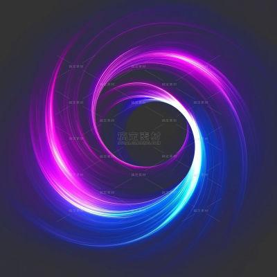特效系列科技感多层螺旋旋转光效元素