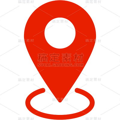 常规系列红色/黑色矢量定位图标通用元素素材