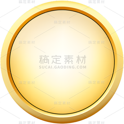 矢量金色按钮免抠元素