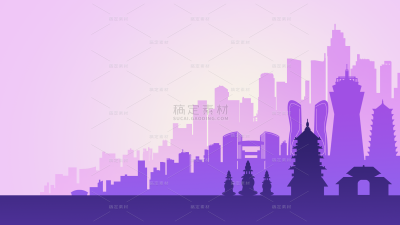 常规通用城市地标建筑背景