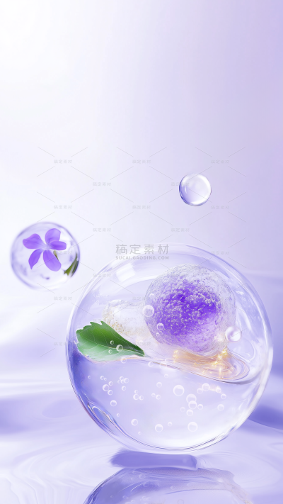 常规美妆系列紫色分子背景