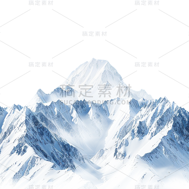 气象系列通用写实连绵冰山贴纸
