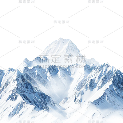 气象系列通用写实连绵冰山贴纸