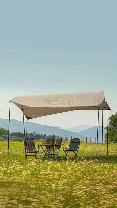 通用实景帐篷露营背景素材
