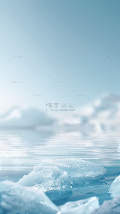 通用实景雪地展台背景素材