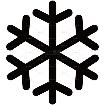 图标系列矢量黑色雪花气象天气图标（td）