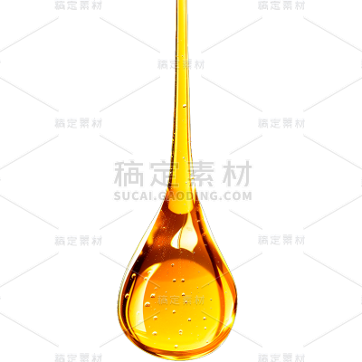 特效通用金色精华水滴元素素材
