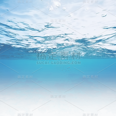 蓝色水面水花
