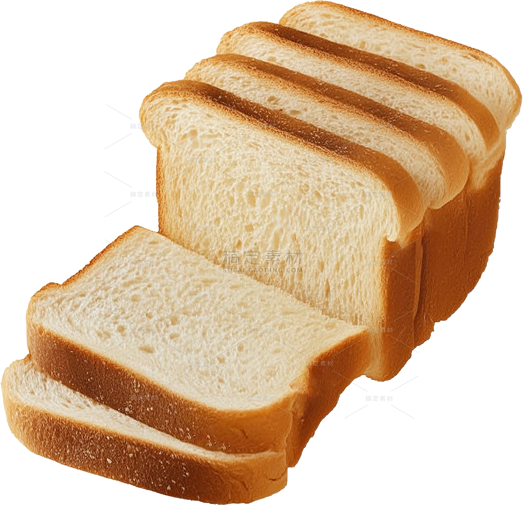 美食写实切片吐司
