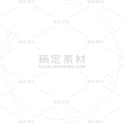 几何系列通用科技感白色圆圈元素素材