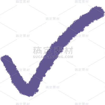 马克笔涂鸦手帐风简单标记打勾标记贴纸