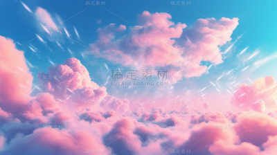 天空白云云彩夕阳云朵风景