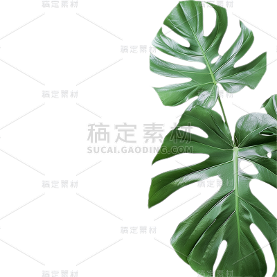 植物通用实景半边植物元素素材