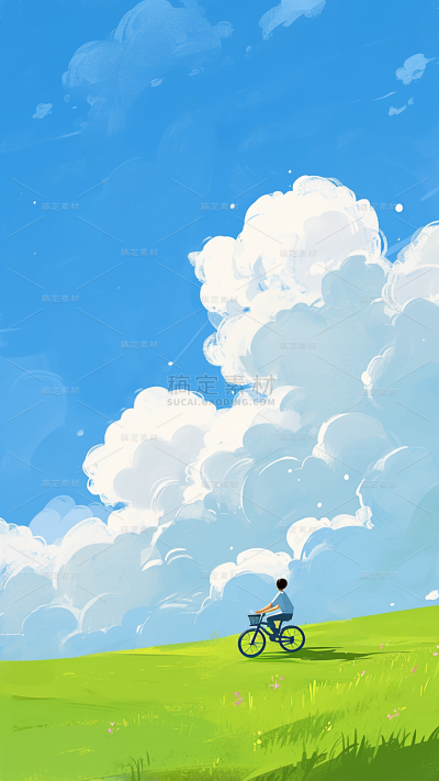 夏天通用夏日插画场景背景图片素材
