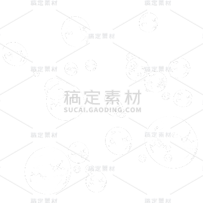 通用白色透明气泡冒泡元素贴纸