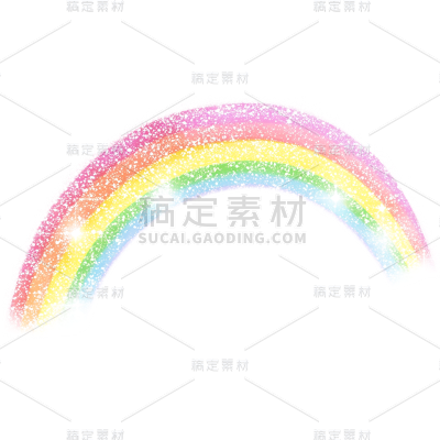 气象系列手绘风发光亮闪闪彩虹