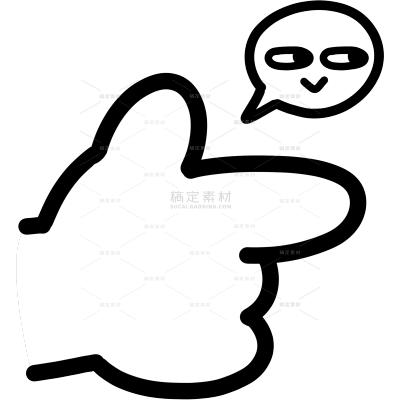 营销卖货涂鸦手势贴纸
