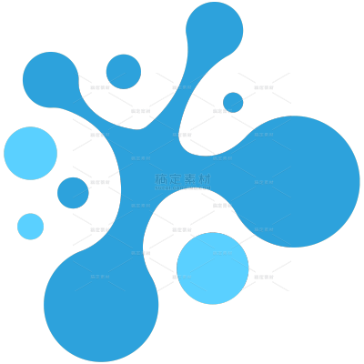 图标系列蓝色简约水分子元素（td）